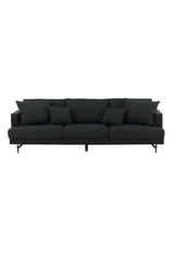 Sofia 3 - Sitzer Sofa - schwarz/Polyester - 3 - Sitzer Sofas - ALVAHOME