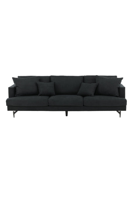 Sofia 3 - Sitzer Sofa - schwarz/Polyester - 3 - Sitzer Sofas - ALVAHOME