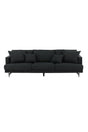 Sofia 3 - Sitzer Sofa - schwarz/Polyester - 3 - Sitzer Sofas - ALVAHOME