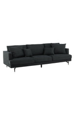 Sofia 3 - Sitzer Sofa - schwarz/Polyester - 3 - Sitzer Sofas - ALVAHOME