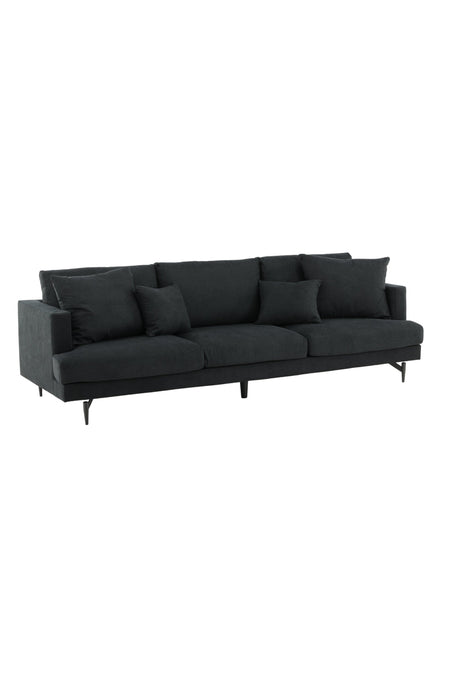 Sofia 3 - Sitzer Sofa - schwarz/Polyester - 3 - Sitzer Sofas - ALVAHOME