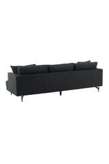 Sofia 3 - Sitzer Sofa - schwarz/Polyester - 3 - Sitzer Sofas - ALVAHOME