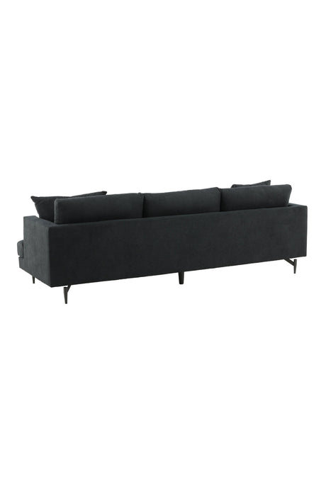 Sofia 3 - Sitzer Sofa - schwarz/Polyester - 3 - Sitzer Sofas - ALVAHOME