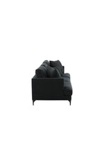 Sofia 3 - Sitzer Sofa - schwarz/Polyester - 3 - Sitzer Sofas - ALVAHOME