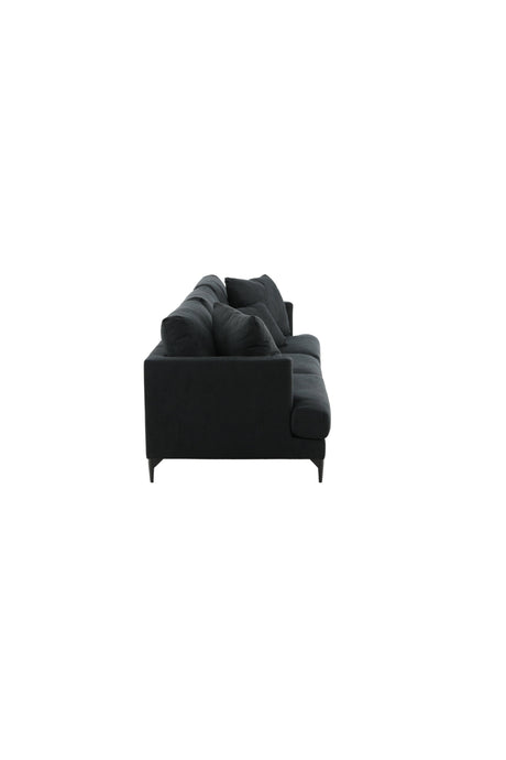 Sofia 3 - Sitzer Sofa - schwarz/Polyester - 3 - Sitzer Sofas - ALVAHOME