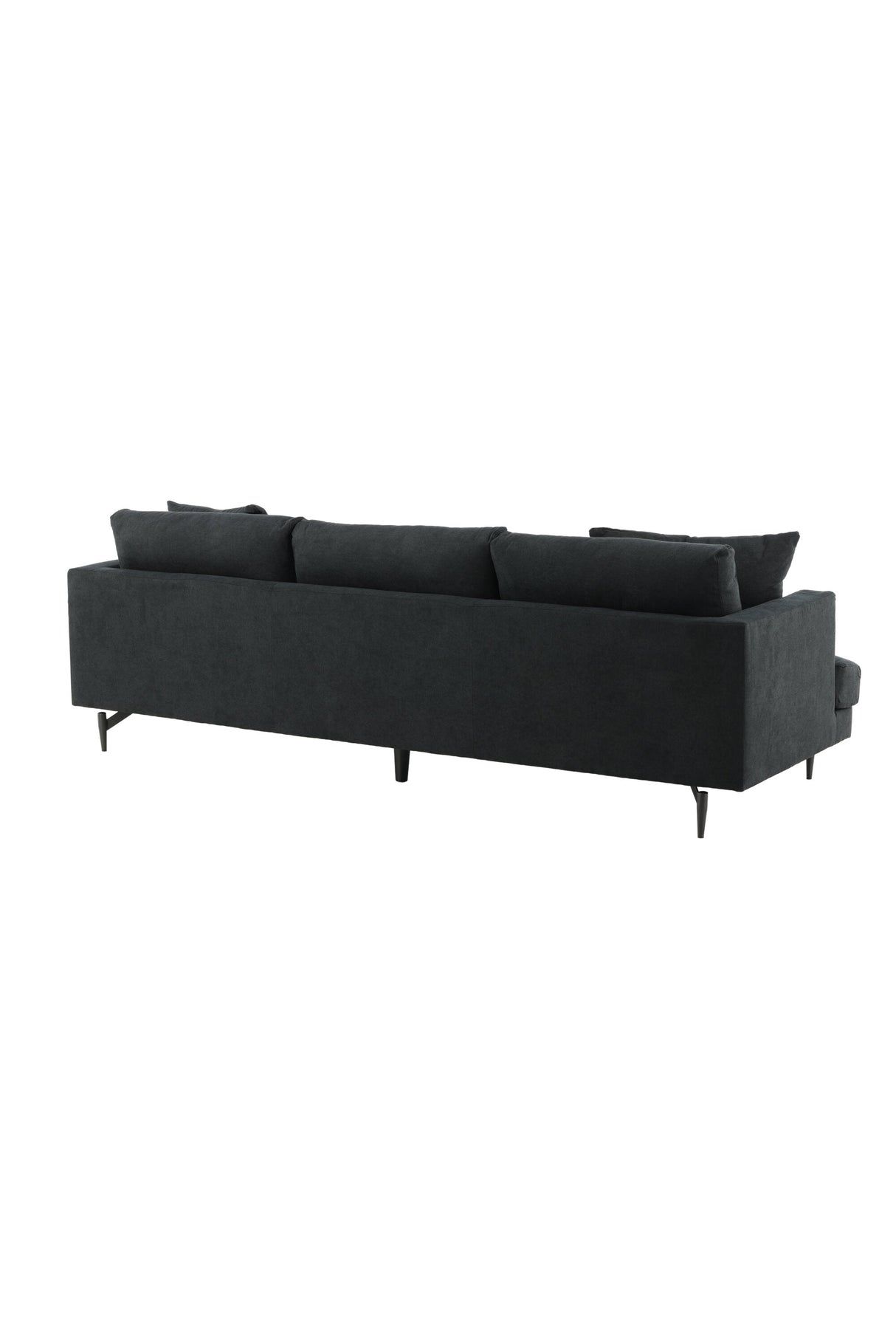 Sofia 3 - Sitzer Sofa - schwarz/Polyester - 3 - Sitzer Sofas - ALVAHOME