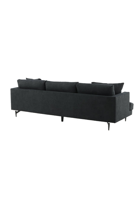 Sofia 3 - Sitzer Sofa - schwarz/Polyester - 3 - Sitzer Sofas - ALVAHOME