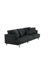 Sofia 3 - Sitzer Sofa - schwarz/Polyester - 3 - Sitzer Sofas - ALVAHOME