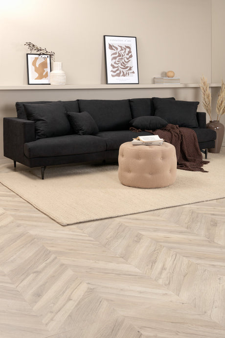 Sofia 3 - Sitzer Sofa - schwarz/Polyester - 3 - Sitzer Sofas - ALVAHOME