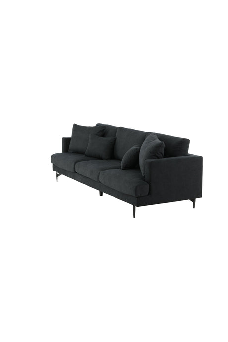 Sofia 3 - Sitzer Sofa - schwarz/Polyester - 3 - Sitzer Sofas - ALVAHOME
