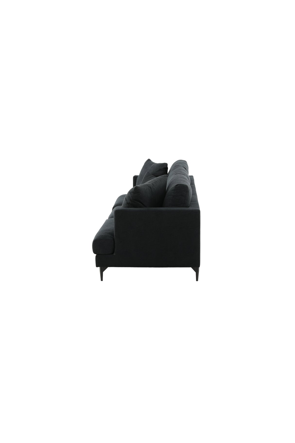 Sofia 3 - Sitzer Sofa - schwarz/Polyester - 3 - Sitzer Sofas - ALVAHOME