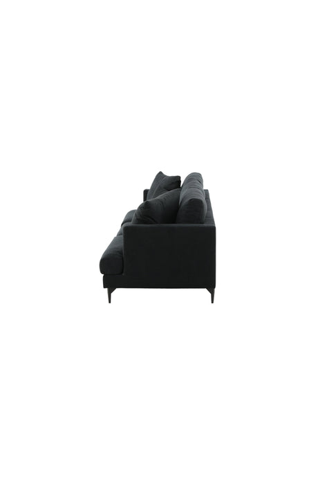 Sofia 3 - Sitzer Sofa - schwarz/Polyester - 3 - Sitzer Sofas - ALVAHOME