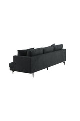 Sofia 3 - Sitzer Sofa - schwarz/Polyester - 3 - Sitzer Sofas - ALVAHOME