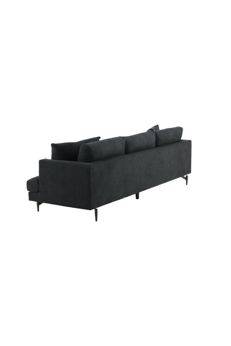 Sofia 3 - Sitzer Sofa - schwarz/Polyester - 3 - Sitzer Sofas - ALVAHOME