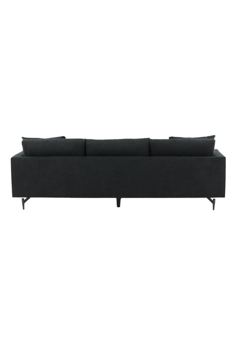 Sofia 3 - Sitzer Sofa - schwarz/Polyester - 3 - Sitzer Sofas - ALVAHOME