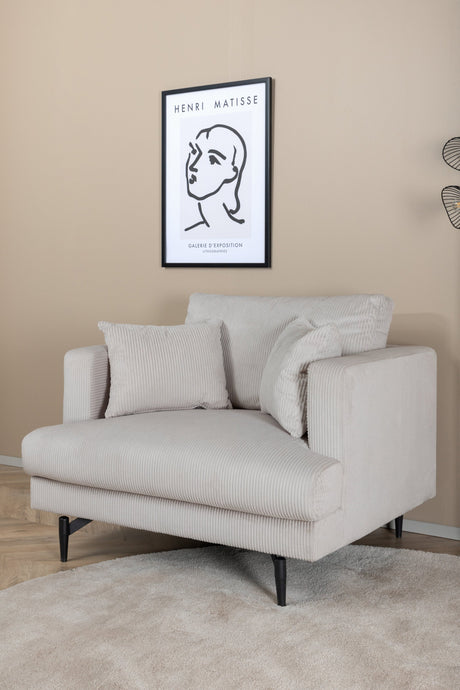 Sofia Sessel - beige/Polyester - Kord - Sessel - ALVAHOME