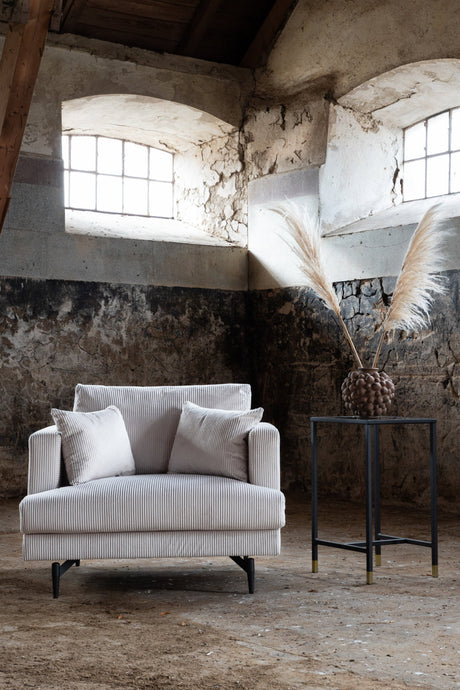 Sofia Sessel - beige/Polyester - Kord - Sessel - ALVAHOME