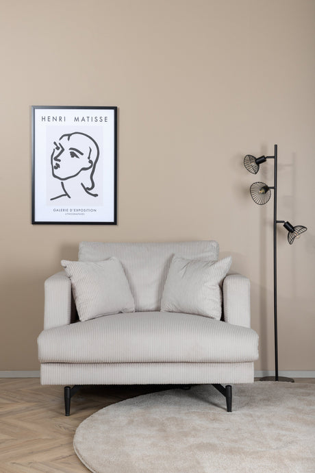 Sofia Sessel - beige/Polyester - Kord - Sessel - ALVAHOME