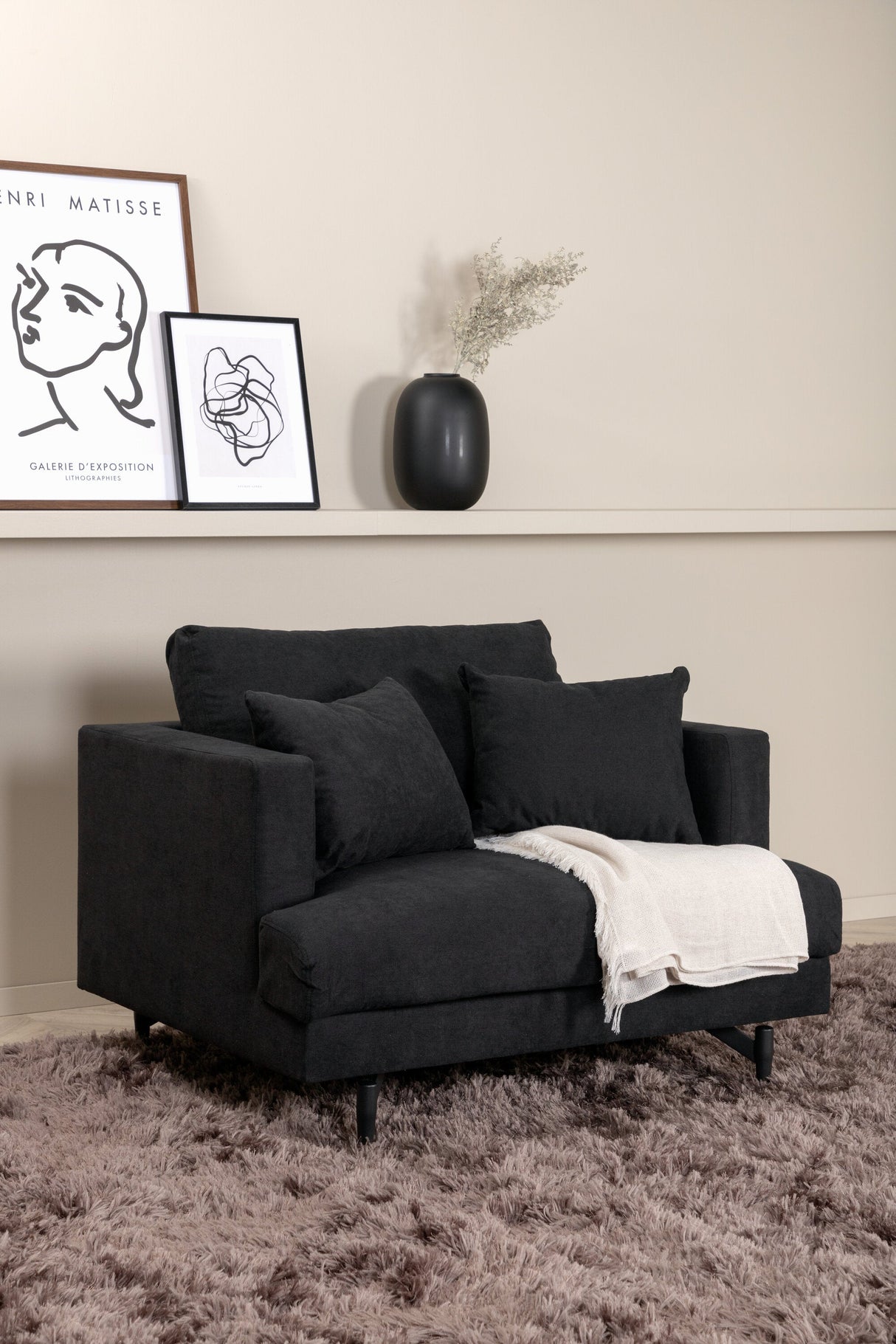 Sofia Sessel - schwarz/Polyester - Sessel - ALVAHOME