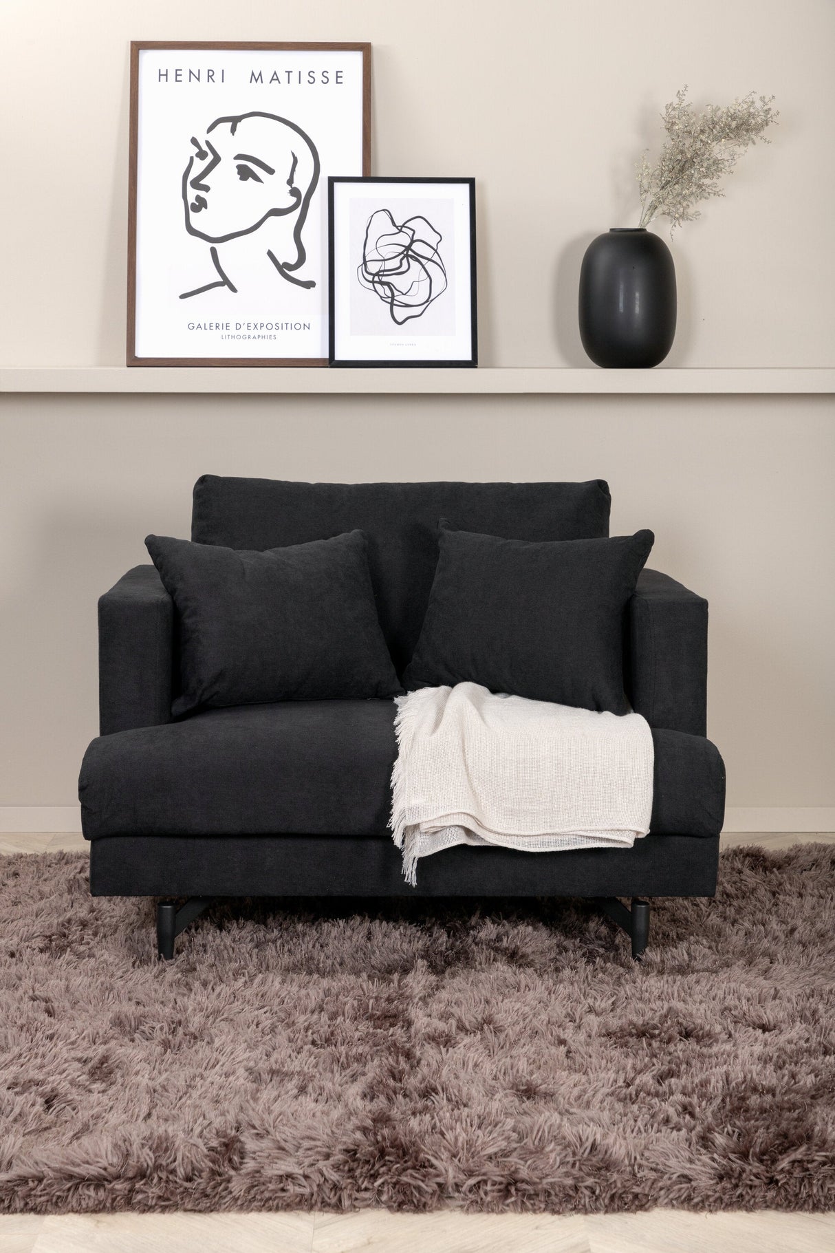 Sofia Sessel - schwarz/Polyester - Sessel - ALVAHOME