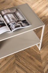 Staal Beistelltisch - beige/Stahl - Beistelltische - ALVAHOME