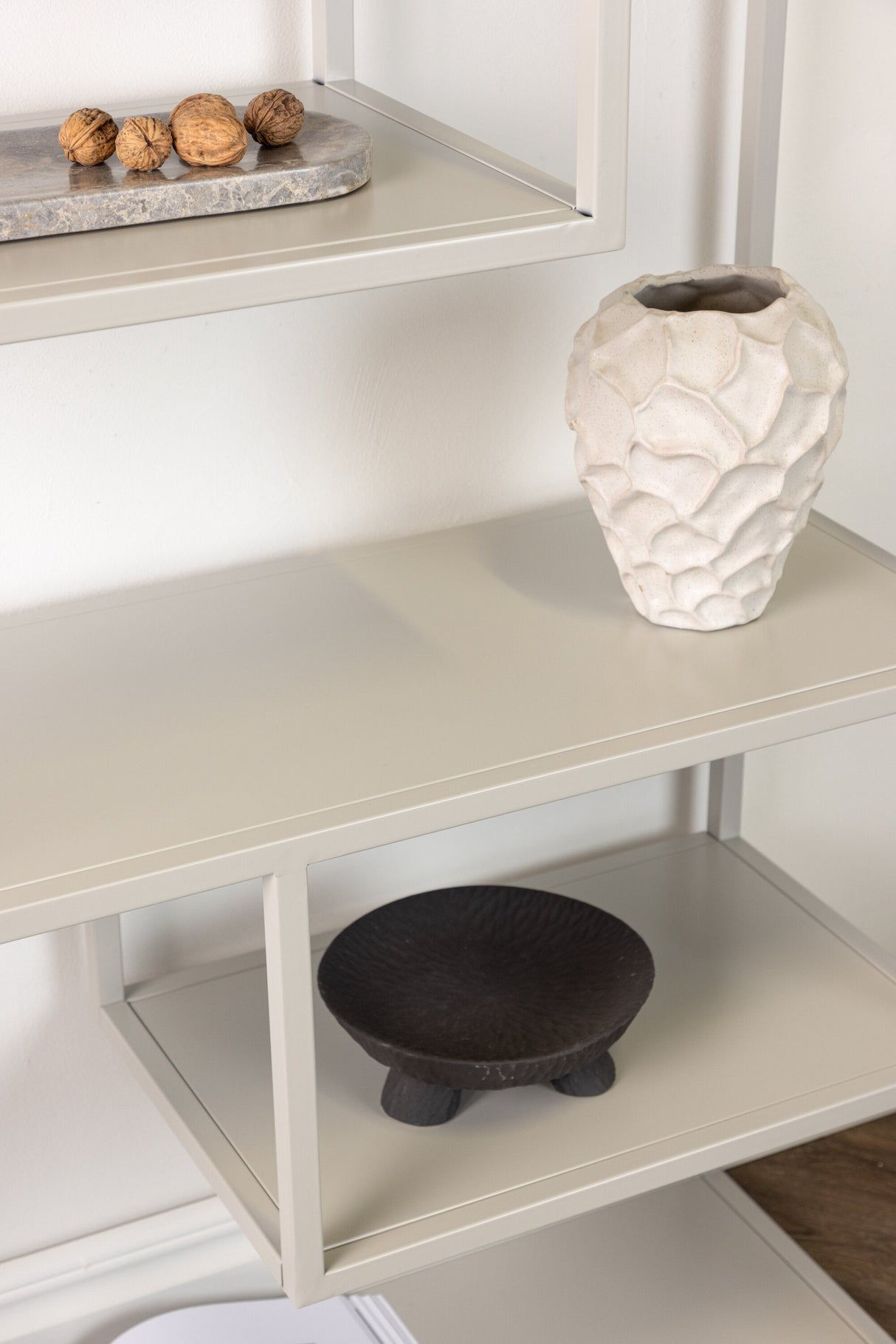 Staal Regal - beige/Stahl - Regale - ALVAHOME
