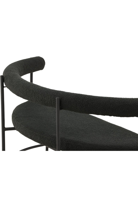 Stallhagen Sitzbank - schwarz/Stahl - Sitzbänke - ALVAHOME