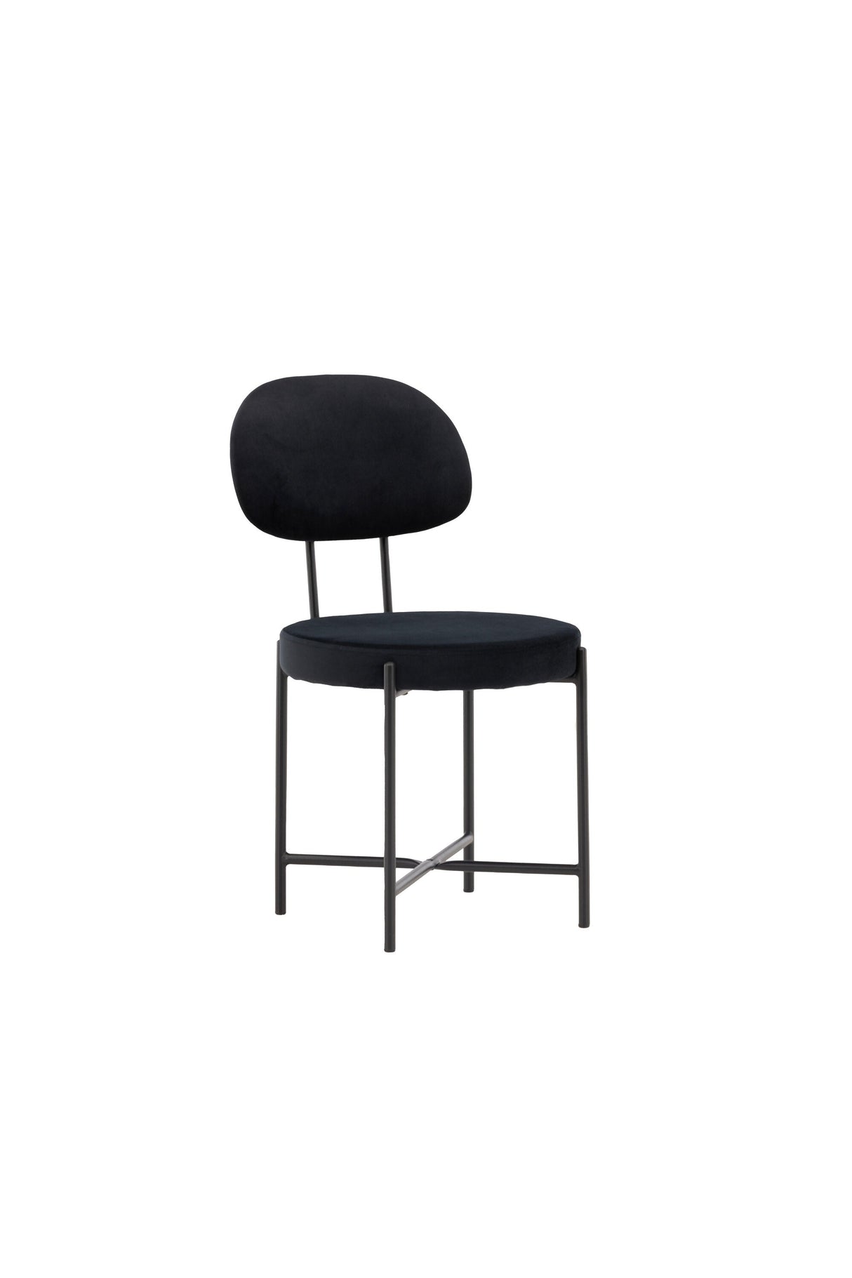 Stella Esszimmerstuhl - schwarz/Stahl - Essstühle - ALVAHOME