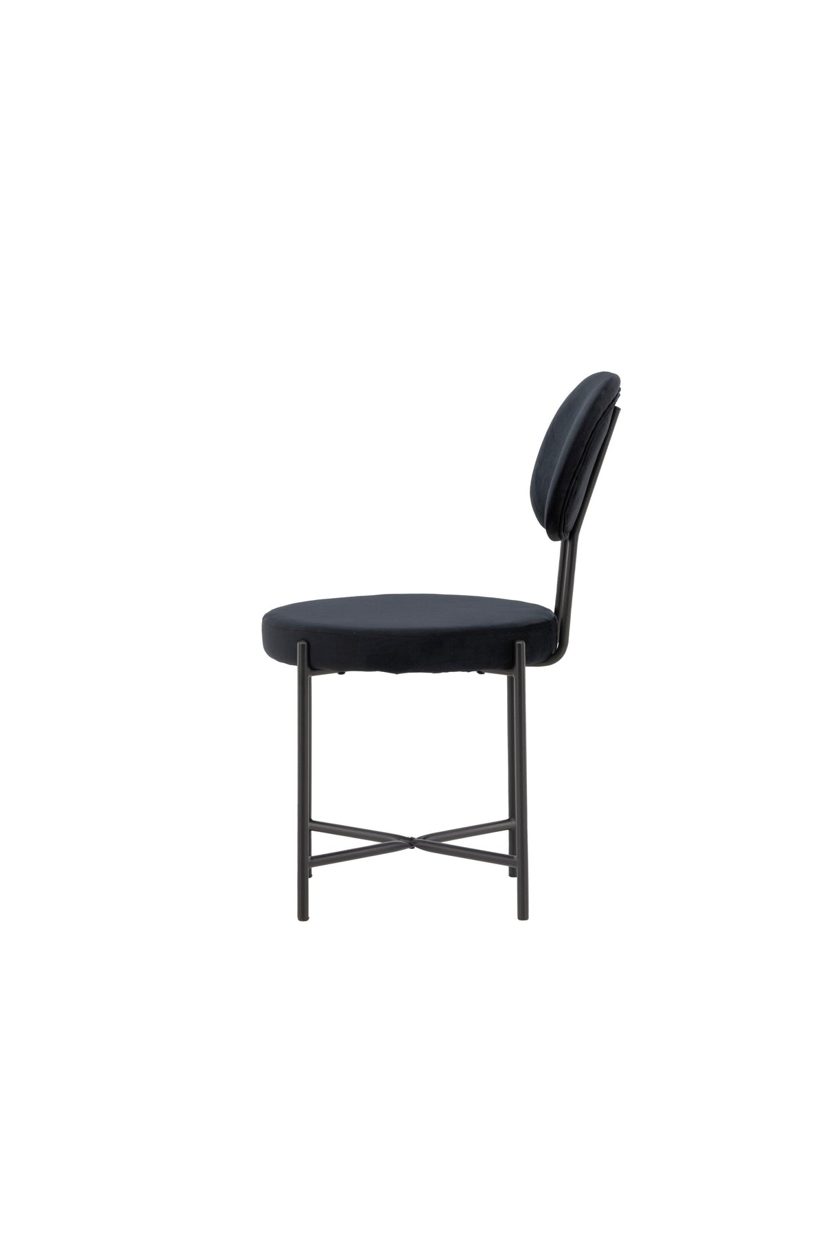 Stella Esszimmerstuhl - schwarz/Stahl - Essstühle - ALVAHOME