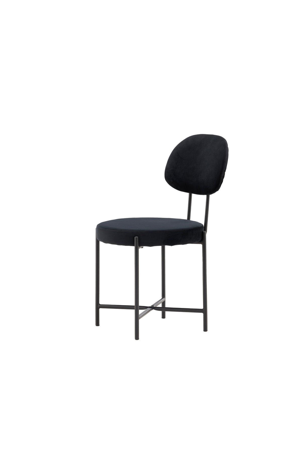 Stella Esszimmerstuhl - schwarz/Stahl - Essstühle - ALVAHOME