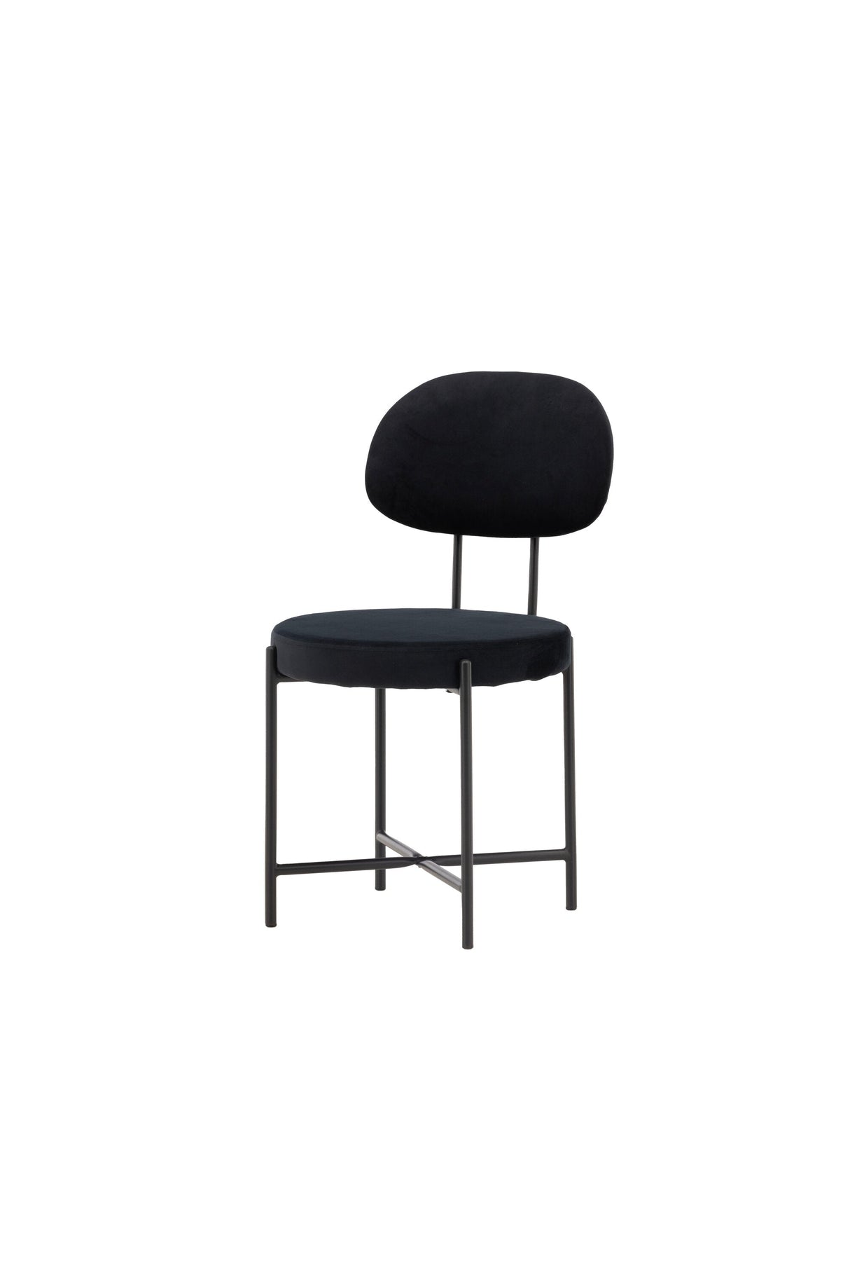 Stella Esszimmerstuhl - schwarz/Stahl - Essstühle - ALVAHOME