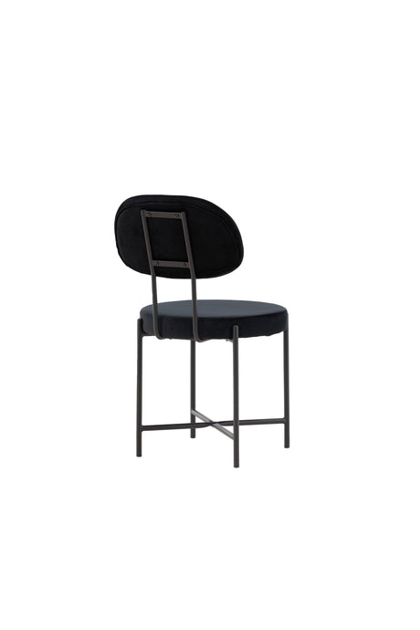 Stella Esszimmerstuhl - schwarz/Stahl - Essstühle - ALVAHOME