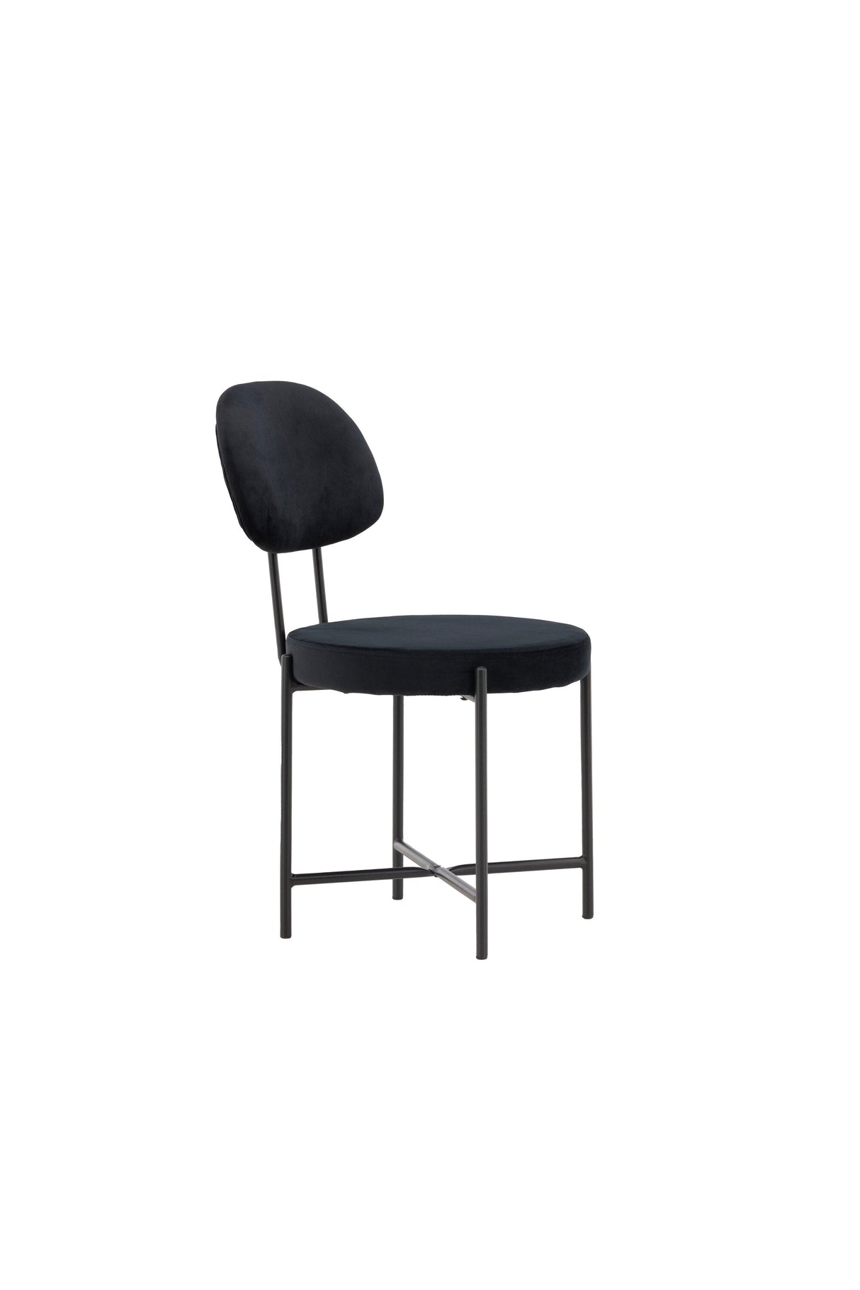 Stella Esszimmerstuhl - schwarz/Stahl - Essstühle - ALVAHOME