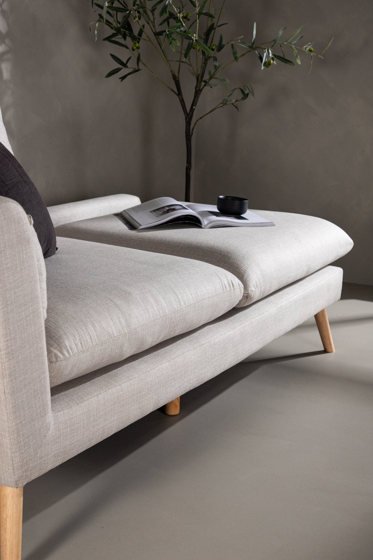 Tacoma 2 - Sitzer Sofa - beige/Polyester - Leinen - 2 - Sitzer Sofas - ALVAHOME