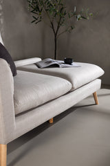 Tacoma 2 - Sitzer Sofa - beige/Polyester - Leinen - 2 - Sitzer Sofas - ALVAHOME