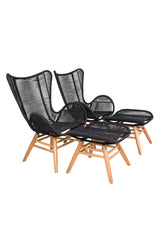 Tingeling Outdoor Lounge - Stuhl - schwarz/Akazie - Accent Chair - ALVAHOME