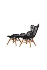 Tingeling Outdoor Lounge - Stuhl - schwarz/Akazie - Accent Chair - ALVAHOME