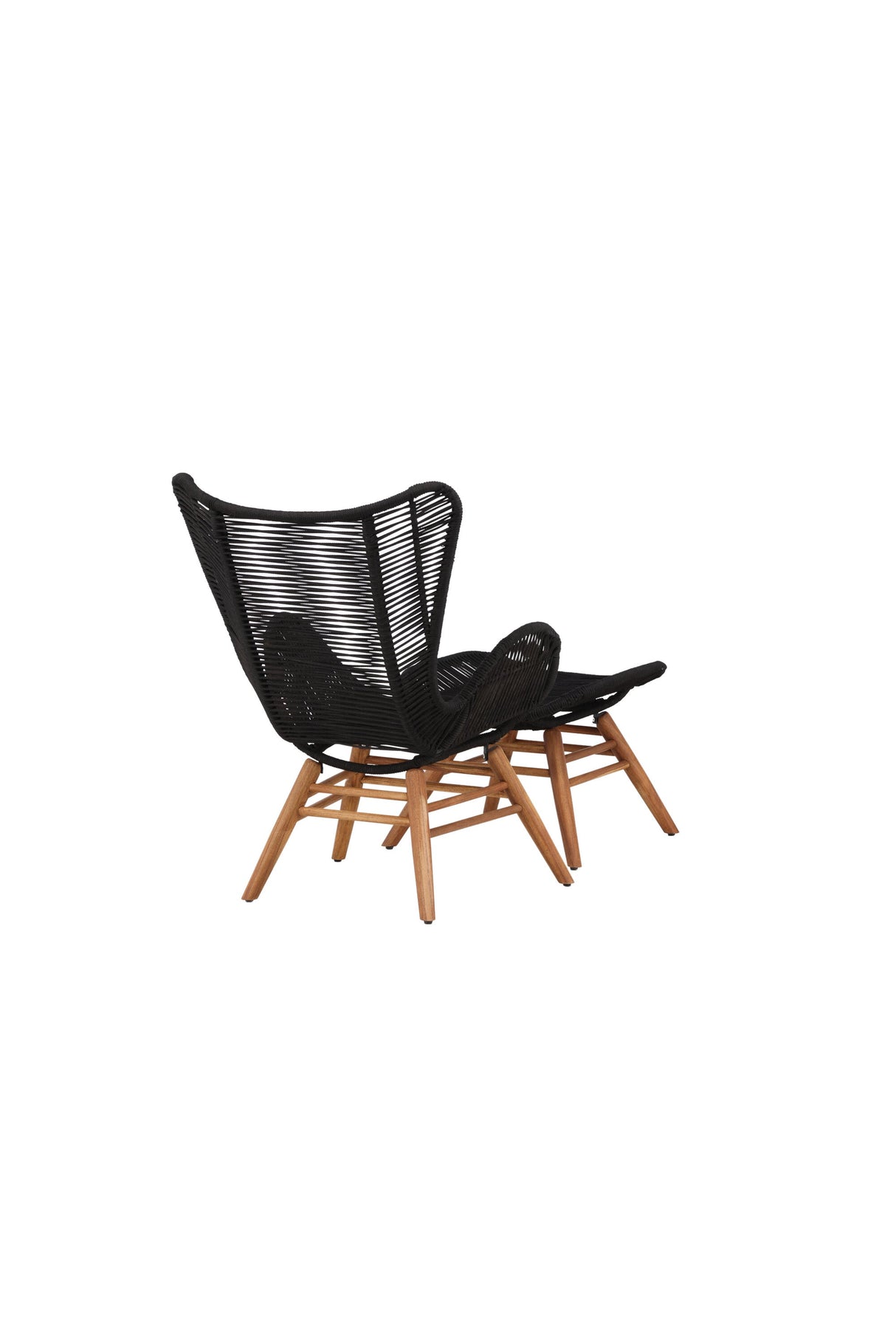 Tingeling Outdoor Lounge - Stuhl - schwarz/Akazie - Accent Chair - ALVAHOME
