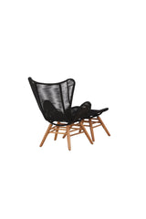 Tingeling Outdoor Lounge - Stuhl - schwarz/Akazie - Accent Chair - ALVAHOME
