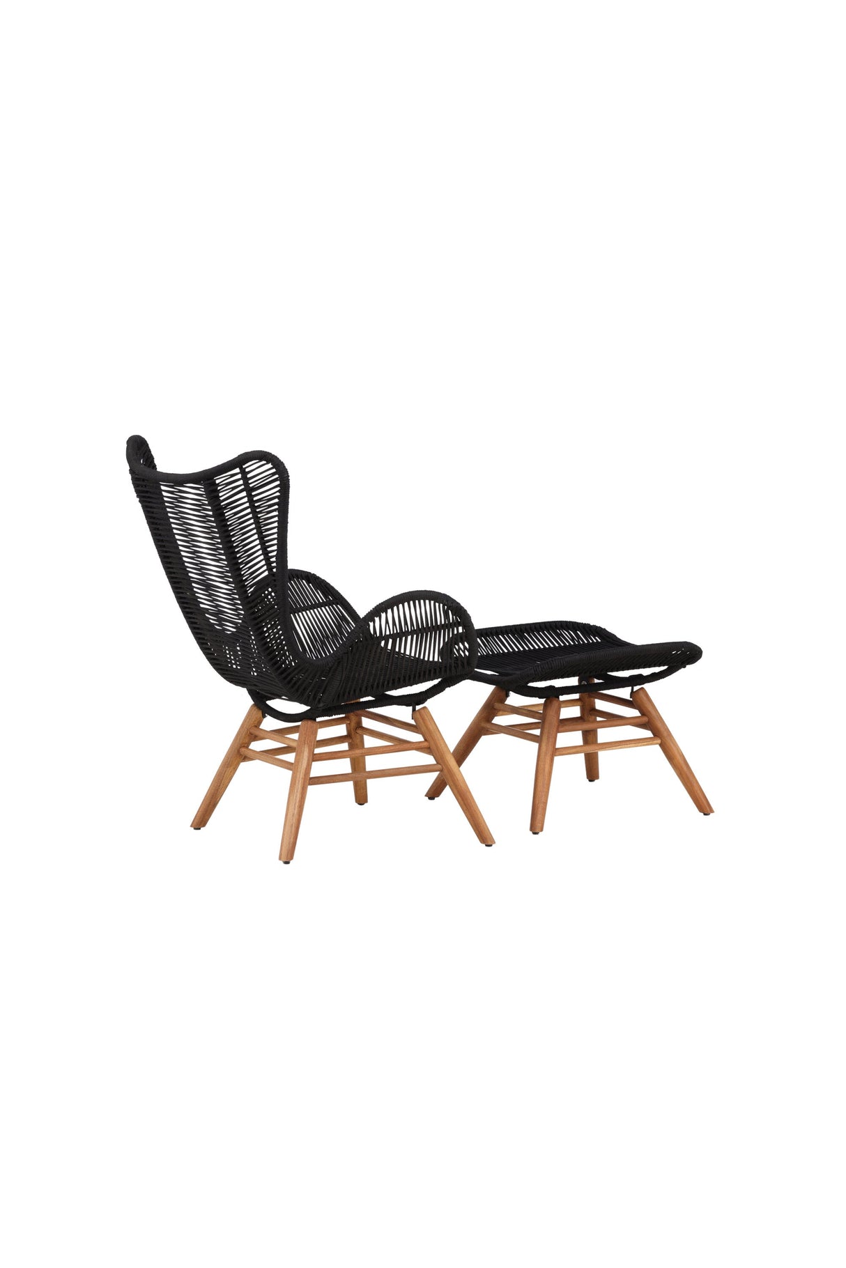 Tingeling Outdoor Lounge - Stuhl - schwarz/Akazie - Accent Chair - ALVAHOME