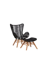 Tingeling Outdoor Lounge - Stuhl - schwarz/Akazie - Accent Chair - ALVAHOME
