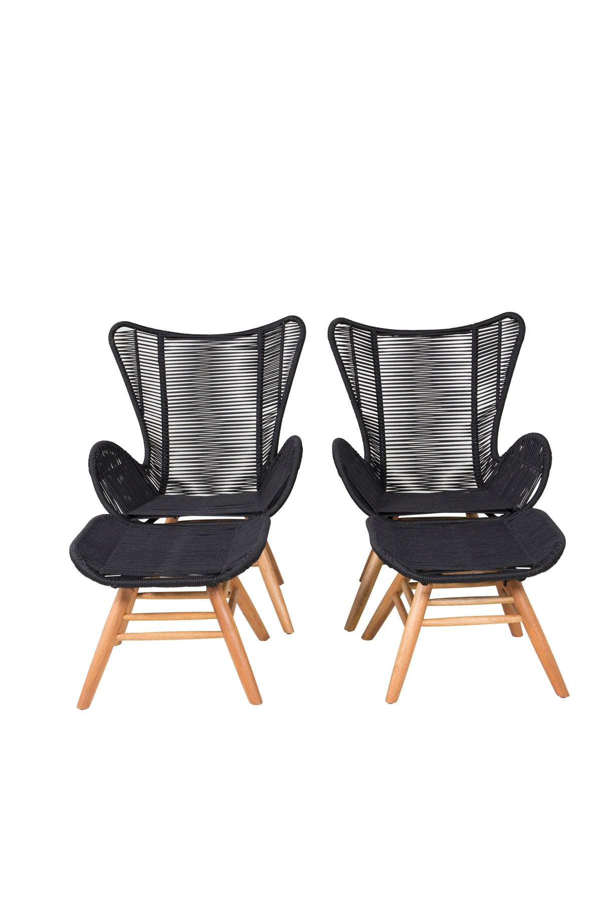 Tingeling Outdoor Lounge - Stuhl - schwarz/Akazie - Accent Chair - ALVAHOME