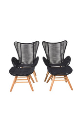 Tingeling Outdoor Lounge - Stuhl - schwarz/Akazie - Accent Chair - ALVAHOME