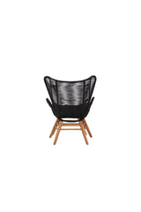 Tingeling Outdoor Lounge - Stuhl - schwarz/Akazie - Accent Chair - ALVAHOME