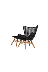 Tingeling Outdoor Lounge - Stuhl - schwarz/Akazie - Accent Chair - ALVAHOME