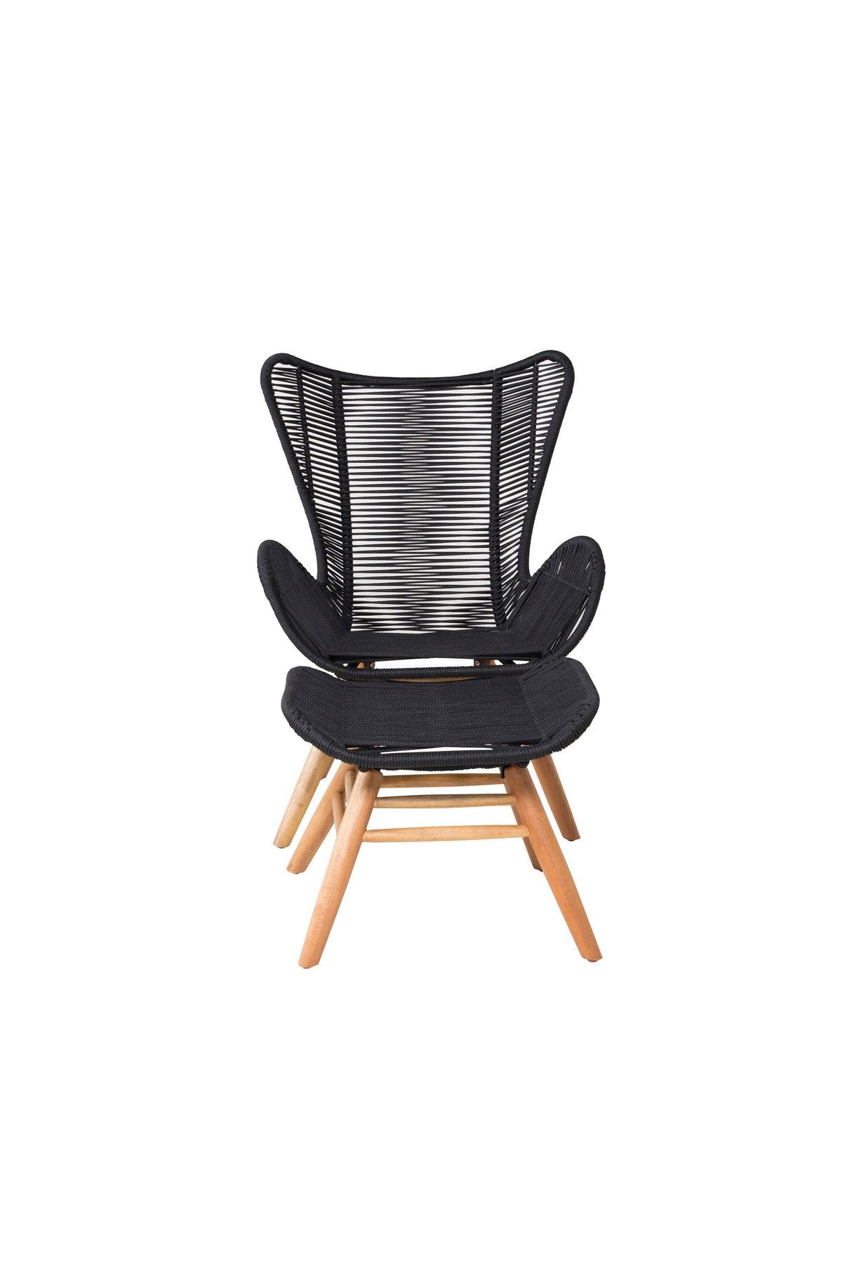 Tingeling Outdoor Lounge - Stuhl - schwarz/Akazie - Accent Chair - ALVAHOME