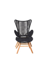 Tingeling Outdoor Lounge - Stuhl - schwarz/Akazie - Accent Chair - ALVAHOME