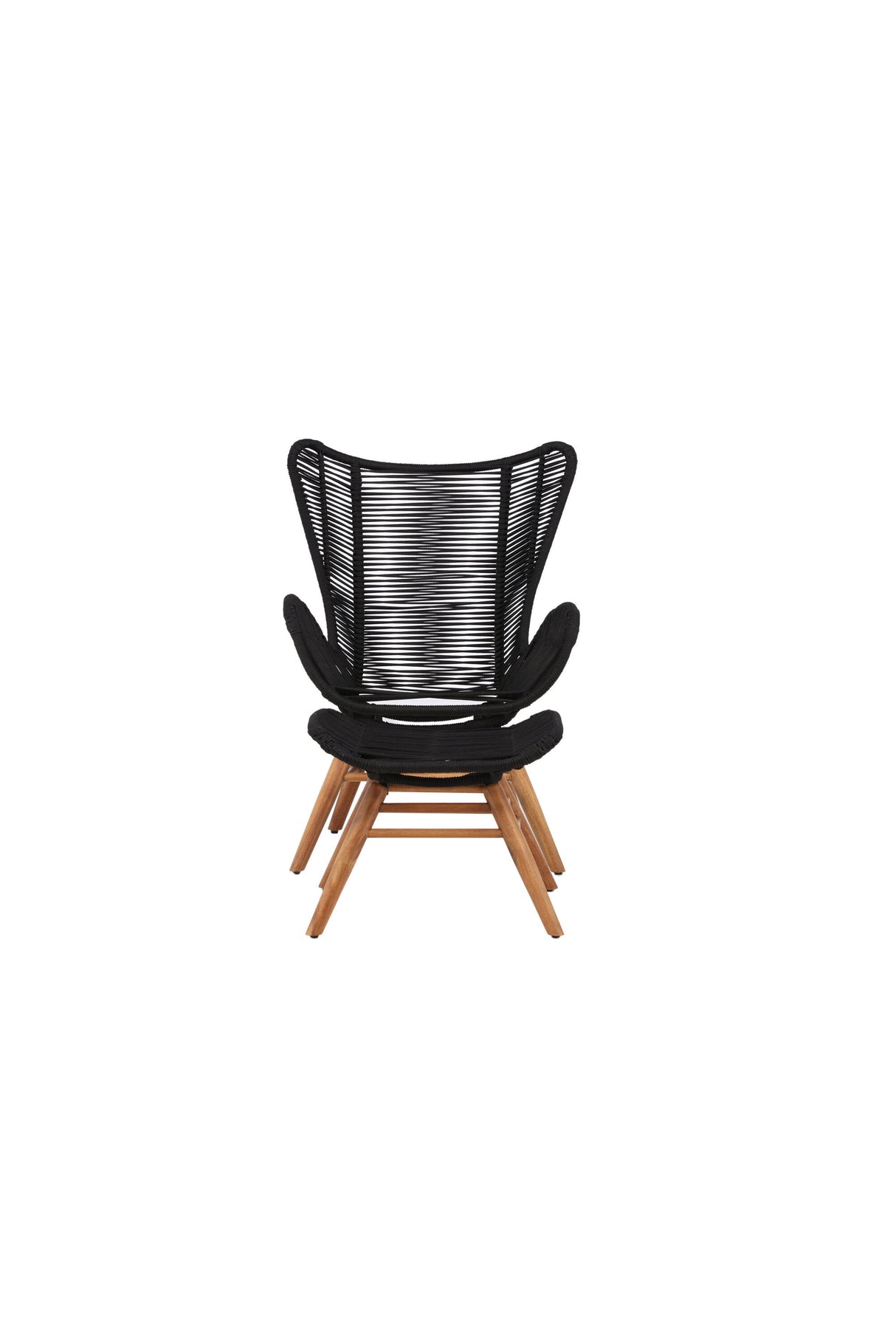Tingeling Outdoor Lounge - Stuhl - schwarz/Akazie - Accent Chair - ALVAHOME