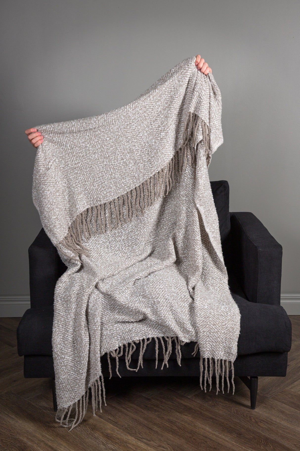 Toby Decke - hellgrau/Polyester - Decken - ALVAHOME