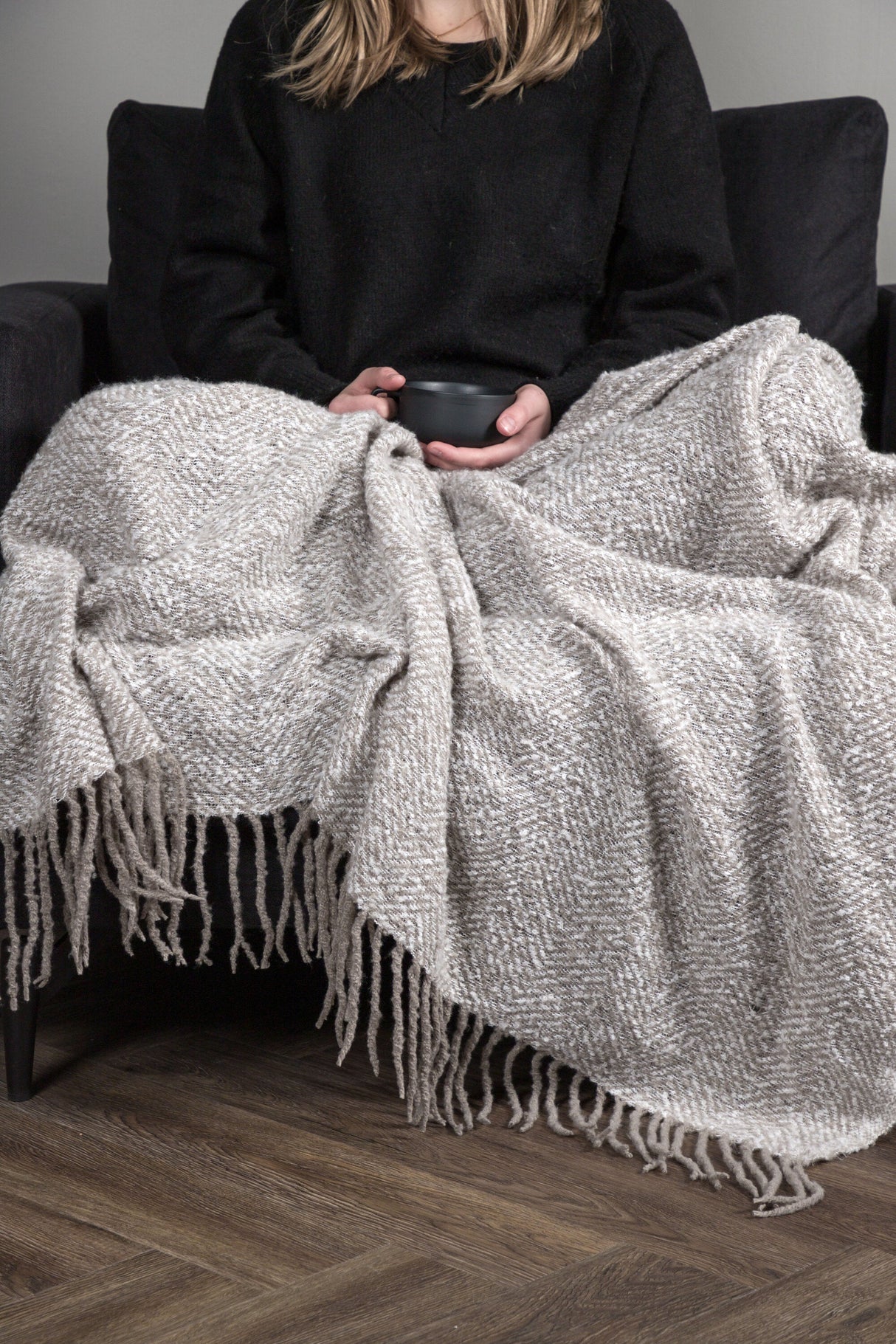 Toby Decke - hellgrau/Polyester - Decken - ALVAHOME
